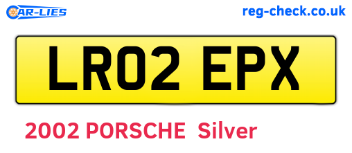LR02EPX are the vehicle registration plates.
