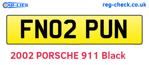 FN02PUN are the vehicle registration plates.