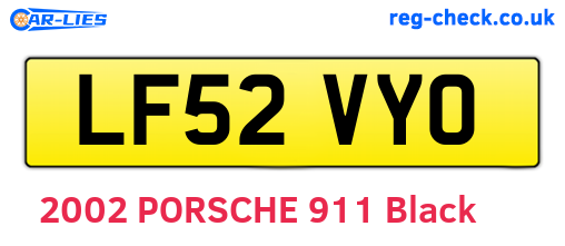 LF52VYO are the vehicle registration plates.