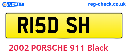 R15DSH are the vehicle registration plates.