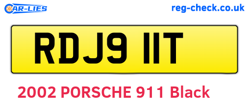 RDJ911T are the vehicle registration plates.