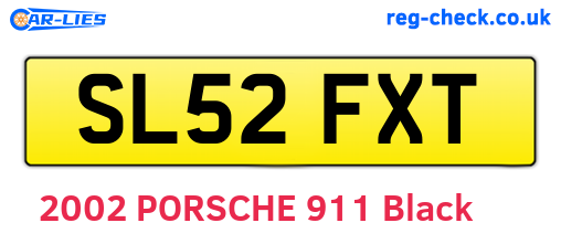 SL52FXT are the vehicle registration plates.