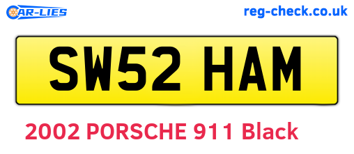 SW52HAM are the vehicle registration plates.