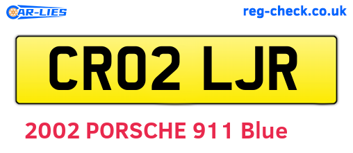 CR02LJR are the vehicle registration plates.