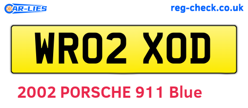 WR02XOD are the vehicle registration plates.