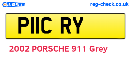 P11CRY are the vehicle registration plates.
