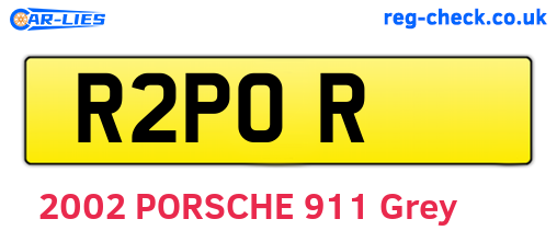 R2POR are the vehicle registration plates.