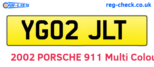 YG02JLT are the vehicle registration plates.