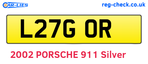 L27GOR are the vehicle registration plates.