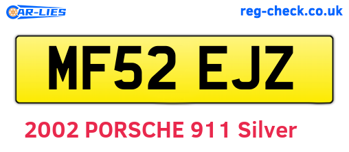 MF52EJZ are the vehicle registration plates.