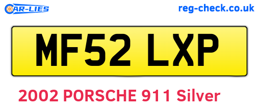 MF52LXP are the vehicle registration plates.