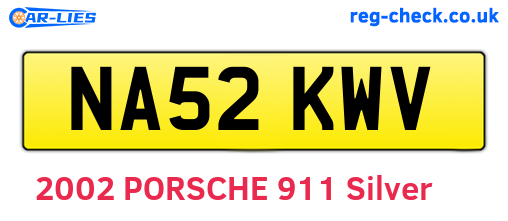 NA52KWV are the vehicle registration plates.