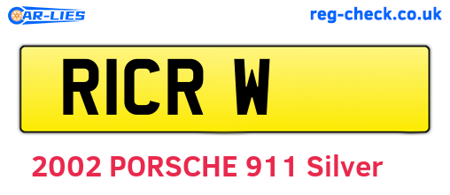 R1CRW are the vehicle registration plates.