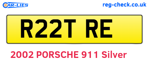 R22TRE are the vehicle registration plates.