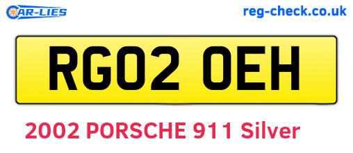 RG02OEH are the vehicle registration plates.