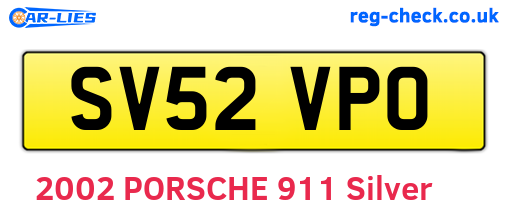 SV52VPO are the vehicle registration plates.