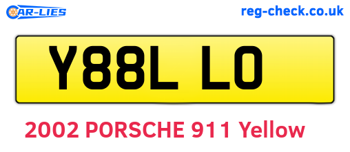 Y88LLO are the vehicle registration plates.