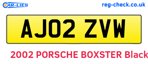 AJ02ZVW are the vehicle registration plates.