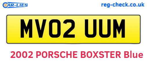 MV02UUM are the vehicle registration plates.