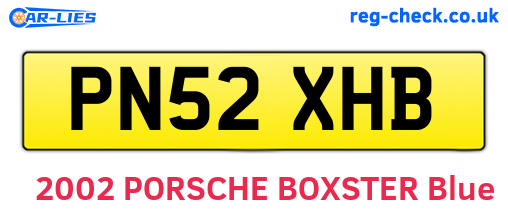 PN52XHB are the vehicle registration plates.