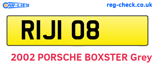 RIJ108 are the vehicle registration plates.