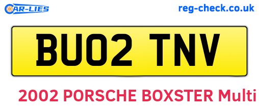 BU02TNV are the vehicle registration plates.