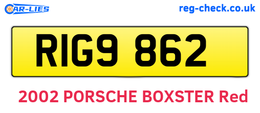 RIG9862 are the vehicle registration plates.