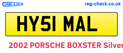 HY51MAL are the vehicle registration plates.
