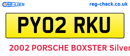PY02RKU are the vehicle registration plates.