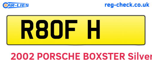 R8OFH are the vehicle registration plates.