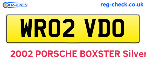 WR02VDO are the vehicle registration plates.