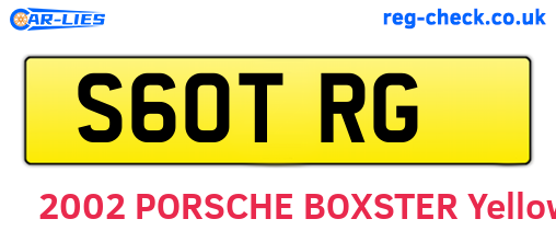 S60TRG are the vehicle registration plates.