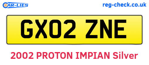 GX02ZNE are the vehicle registration plates.
