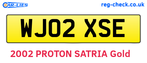 WJ02XSE are the vehicle registration plates.