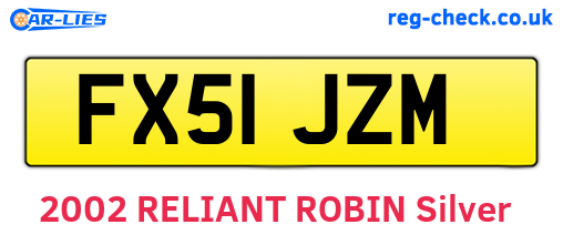 FX51JZM are the vehicle registration plates.