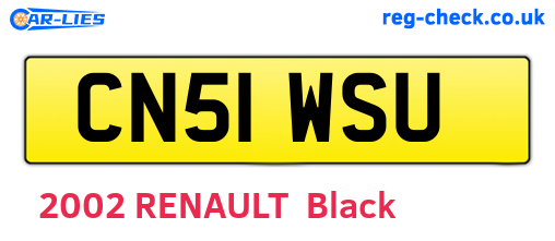 CN51WSU are the vehicle registration plates.