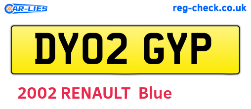 DY02GYP are the vehicle registration plates.