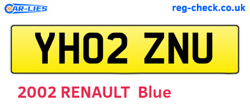 YH02ZNU are the vehicle registration plates.