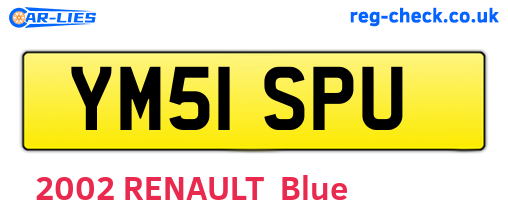 YM51SPU are the vehicle registration plates.