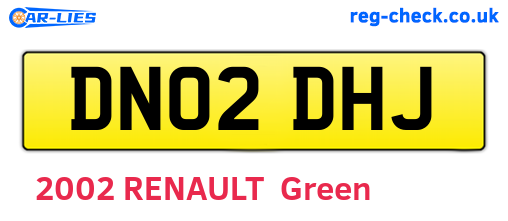 DN02DHJ are the vehicle registration plates.