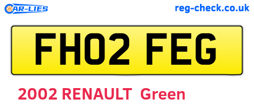 FH02FEG are the vehicle registration plates.
