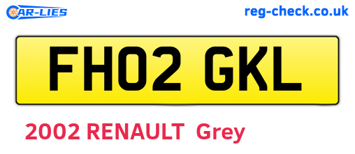 FH02GKL are the vehicle registration plates.
