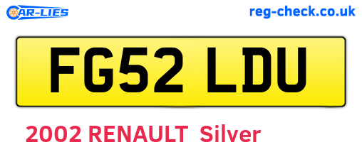 FG52LDU are the vehicle registration plates.