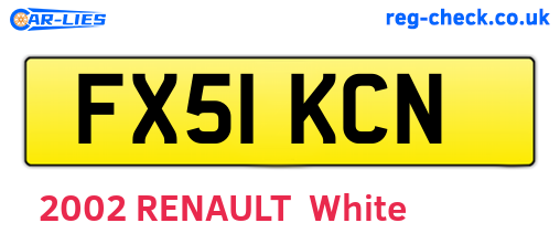FX51KCN are the vehicle registration plates.