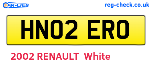 HN02ERO are the vehicle registration plates.