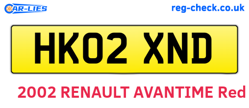 HK02XND are the vehicle registration plates.