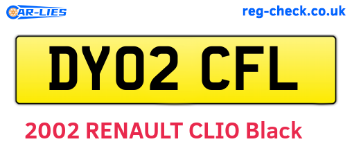 DY02CFL are the vehicle registration plates.
