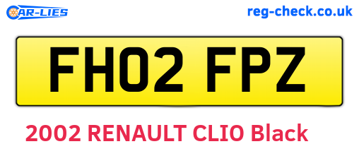 FH02FPZ are the vehicle registration plates.