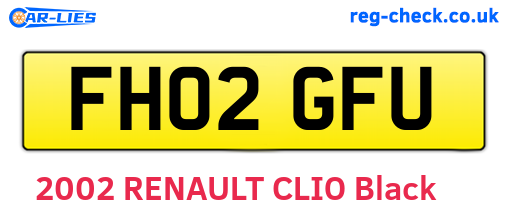 FH02GFU are the vehicle registration plates.