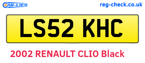 LS52KHC are the vehicle registration plates.